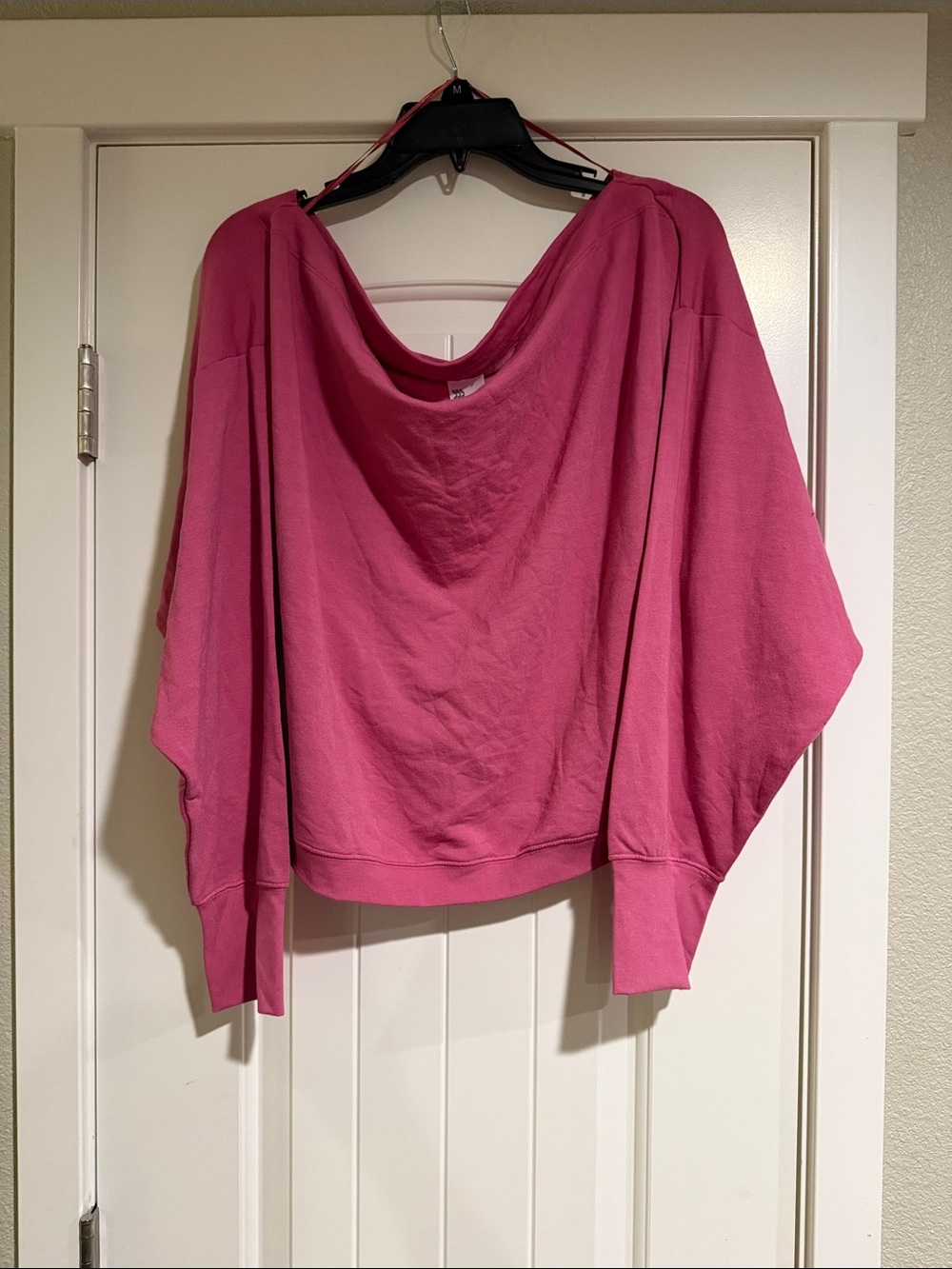 all in motion Pink Off-Shoulder Modal Cotton Sweatshirt - Picture 6 of 14